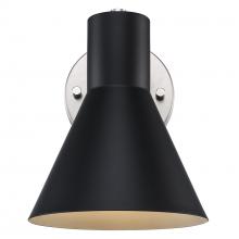 Trans Globe 22381 BK-BN - 1LT WALL-SCONCE-FLARED SHADE-B